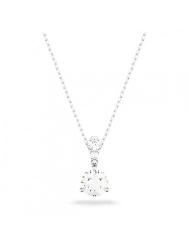 Swarovski Stilla pendant Round cut, White, Rhodium plated 5472635 prix