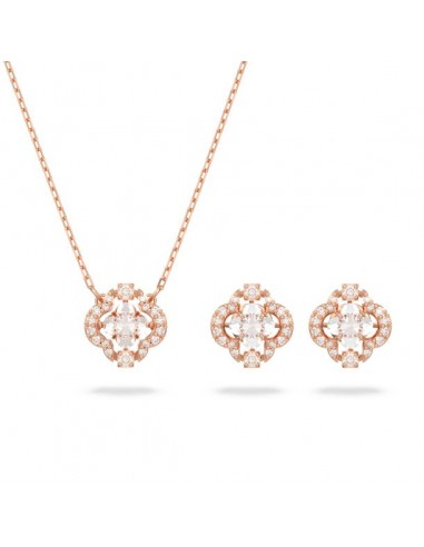 Swarovski Una set Mixed cuts, Clover, White, Rose gold-tone plated5642930 Les magasins à Paris