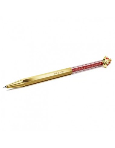 Swarovski Crystalline Dragon and Phoenix ballpoint pen Octagon shape, Dragon, Red, Gold-tone plated 5677125 2024