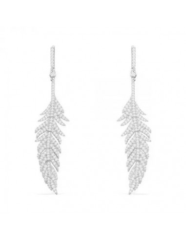 APM Sterling Silver Feather Dropping Earrings AE11097OX la chaussure