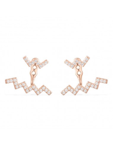 APM Monaco Silver-Rose Gold Plated Up and Down Earrings RE9990OX store