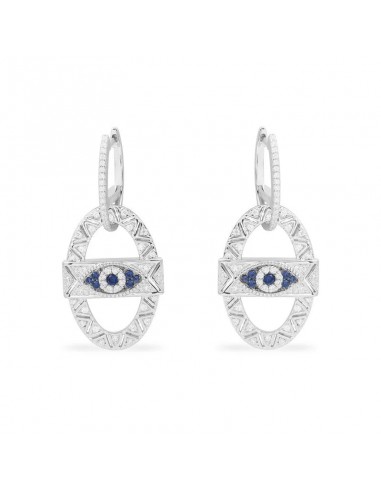 APM Symbole Lucky Eye Maille Marine Earrings - White Silver AE13058XKB hantent personnes