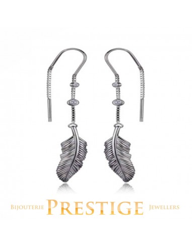 ELLE PLUME FEATHER CZ THREAD EARRINGS Venez acheter