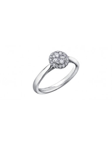 Ladies Estoria Diamond Ring 14 Karat White Gold Par le système avancé 