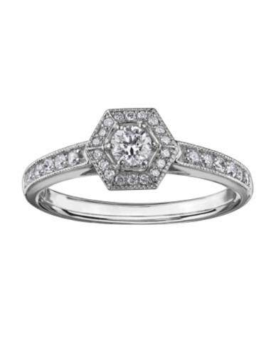 Engagement Ring 10 Karat Gold - Canadian Diamond online