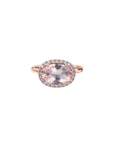 Ladies Rose Quartz & Diamond Ring 10KTR 11x9 240.16CT 50-70% off 