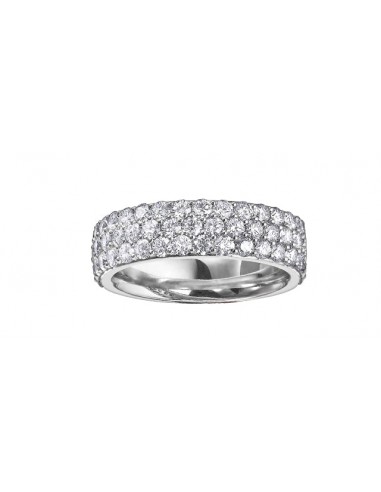 Ladies 14 Karat White Gold 4.8mm Band Diamond (1.00TDW) Micro Pavé pas cheres