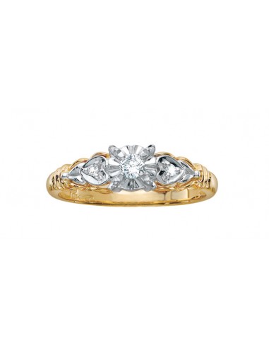 Ladies Engagement Ring 10KT Yellow & White Gold (0.11TDW) Comment ça marche