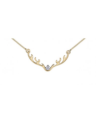 Ladies 10KT Antlers Necklace Canadian Diamond (0.04TDW) livraison gratuite