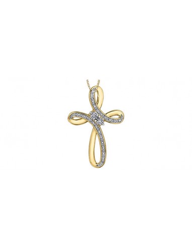 Ladies 10KTY Diamond Cross Pendant 230.10CT online