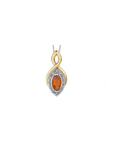 Ladies 10KTY Citrine Pendant 120.06CT With Chain de la marque