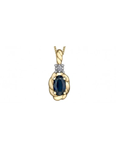 Ladies 10KTY Birthstone Pendant 10.01CT - September Sapphire pour bénéficier 