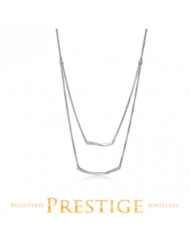 ELLE 925 Ocean Double-Strand CZ Necklace 16+2 Toutes les collections ici