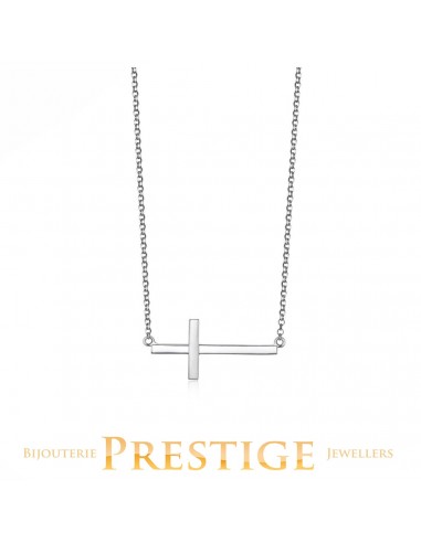 ELLE 925 Devotion Sideway Cross Necklace 16+2 s'inspire de l'anatomie humaine