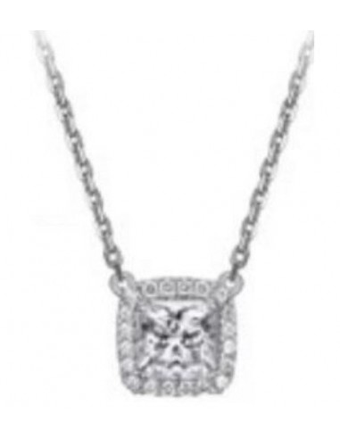 Red Carpet - REIGN 925 Diamondlite CZ 6MM Square Halo Necklace 18 Comparez et commandez 