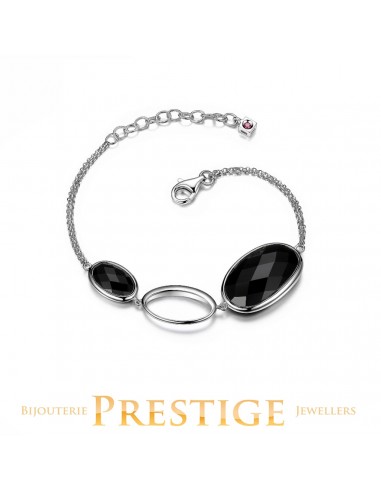 ELLE 925 Mystere Genuine Obsidian Bracelet 6.5+1.5 ouvre sa boutique