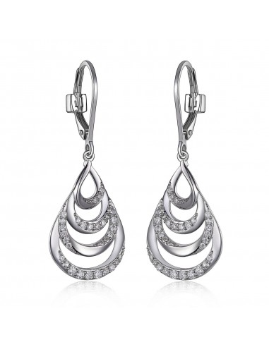 ELLE 925 Majestic Layered CZ Teardrop Leverback Earrings 2 - 3 jours ouvrés.