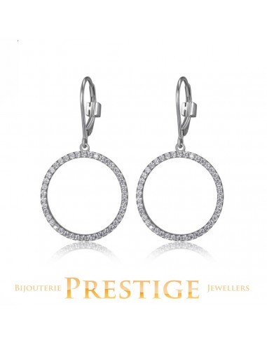 ELLE 925 Rodeo Drive CZ Circle Leverback Earrings vous aussi creer 