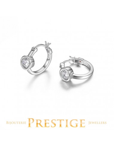 ELLE 925 Sphere CZ Hoop 18mm Earrings acheter en ligne