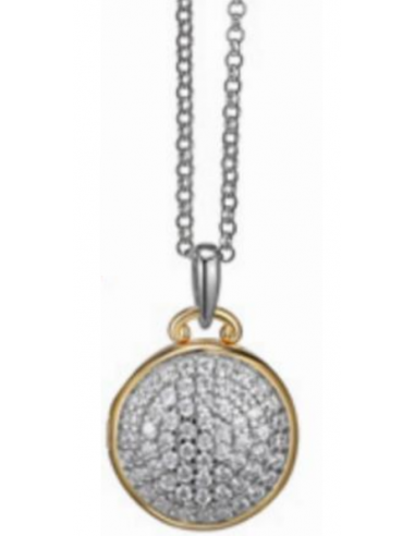 Lockets of Love  - REIGN 925/18YGP Diamondlite CZ Pave Round Locket 18 basket pas cher