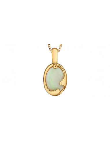 Opal Pendant w Chain 10KTY 7x5mm le concept de la Pate a emporter 