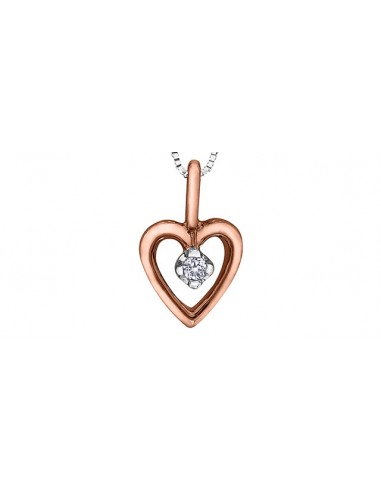 Diamond Heart Pendant With Chain 10KT Rose & White Gold 10.01CT 50-70% off 