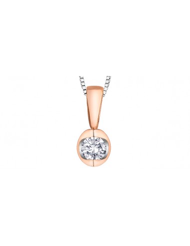 Diamond Pendant w Chain 10KTWR 10.04CT français