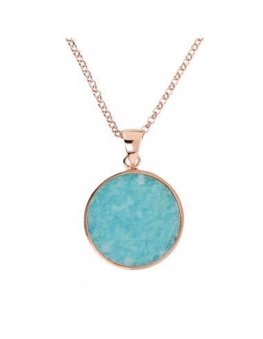 Bronzallure Alba Disc Amazonite Pendant - 47cm À commander