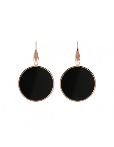 Bronzallure Alba Disc Black Onyx Dangle Earrings En savoir plus