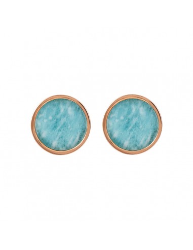 Bronzallure Alba Disc Amazonite Studs en stock