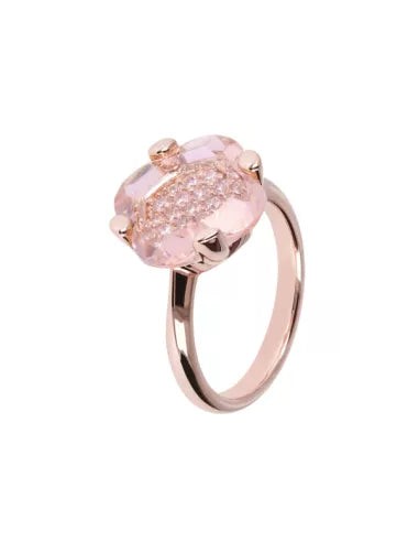 Bronzallure Shiny Gemstone Flower Ring les muscles