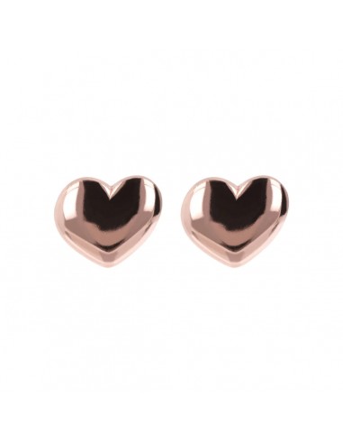 Bronzallure Golden Rose/18KT Plated Heart Stud Earrings de France