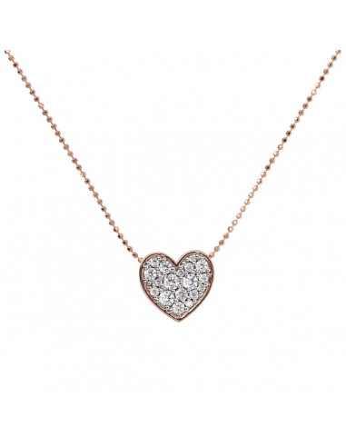 Bronzallure Golden Rose/18KT Plated Heart CZ Pendant vous aussi creer 