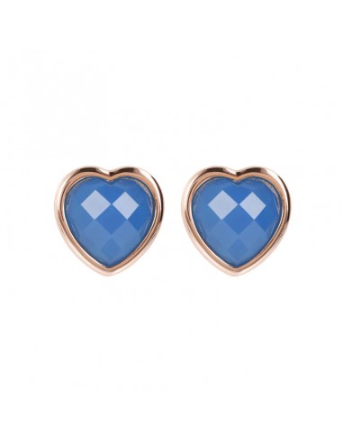 Bronzallure Heart Shaped Blue Agate Studs sur le site 