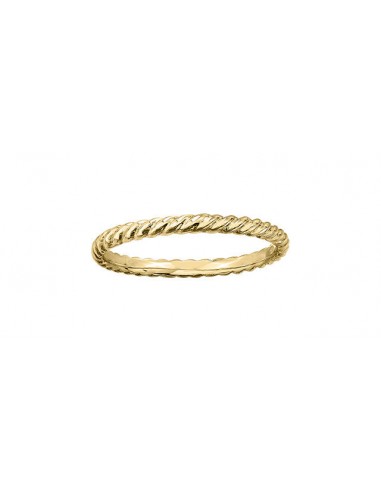 Ladies 10 Karat Yellow Gold 1.5mm Stackable Rope Ring En savoir plus