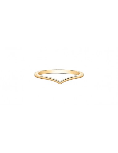 Ladies 10 Karat Yellow Gold 1mm Stackable V Ring vente chaude votre 