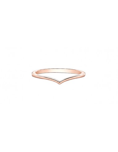 Ladies 10 Karat Rose Gold 1mm Stackable V Ring 50-70% off 