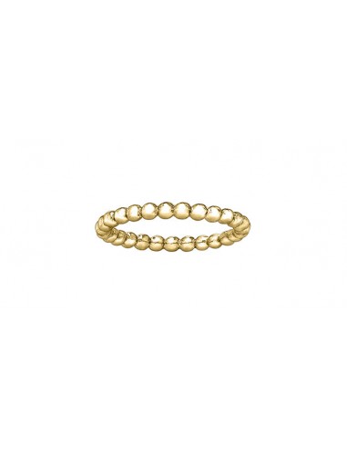 Ladies 10 Karat Yellow Gold 2mm Stackable Beaded Ring des créatures d'habitude