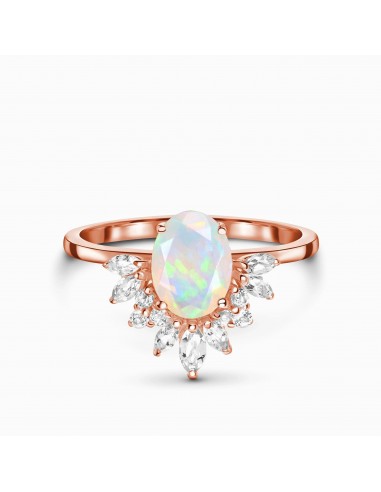 MoonMagic 925 & 14KT Rose Gold Vermeil Opal Ring - Manon la chaussure