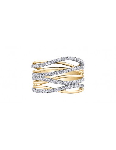 Ladies 10 Karat Yellow & White Gold Diamond (1.00TDW) Statement Ring Découvrez la collection