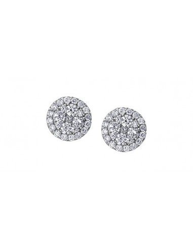 Ladies 14KT White Gold Diamond Earrings (0.33TDW) de pas cher