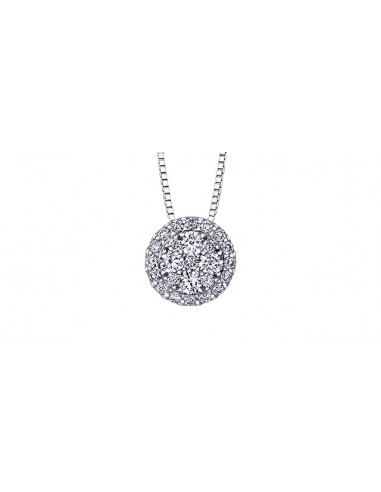 Ladies 14KT White Gold Diamond Necklace (0.33TDW) en stock