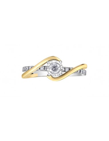 Ladies Engagement Ring 10KT Yellow & White Gold (0.36TDW) offre 