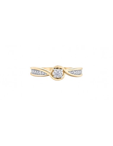 Engagement Ring 10KT Yellow & White Gold  (0.12TDW) de l' environnement