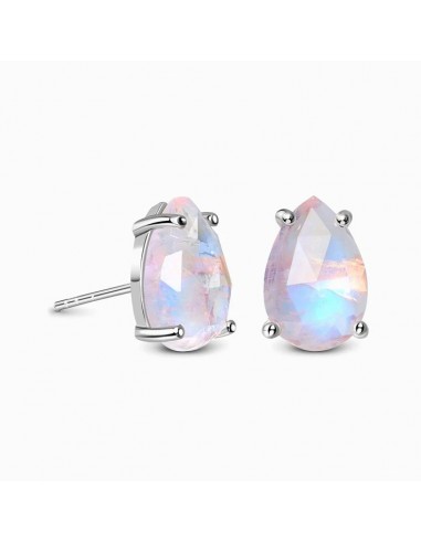 MoonMagic 925 Moonstone Earrings - Bright Drop Studs À commander