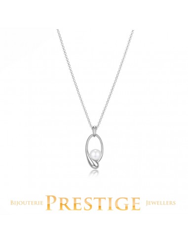 ELLE "CARAMEL" RHODIUM PLATED PEAR NECKLACE est présent 