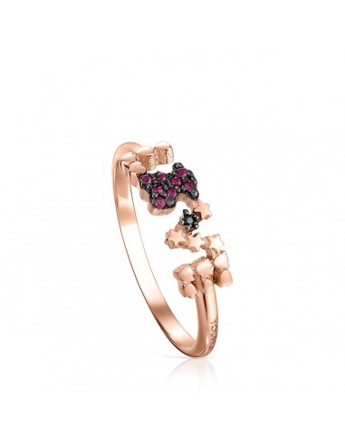 Tous Rose Gold Vermeil San Valentín love Ring with Ruby and Spinel 915305551 size7 Comment ça marche