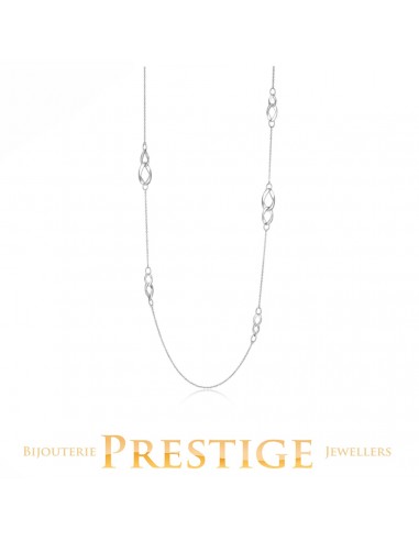 ELLE "OVATION" RHODIUM PLATED  NECKLACE pas cher