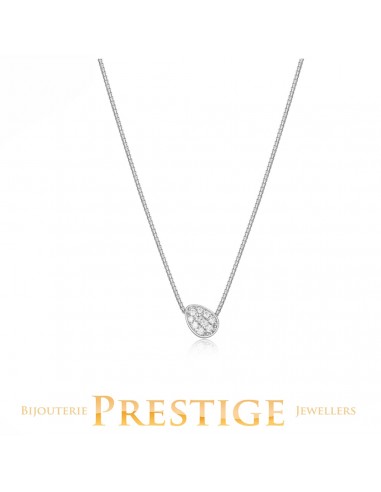 ELLE"LAKE MIRROR" RHODIUM PLATED NECKLACE de France