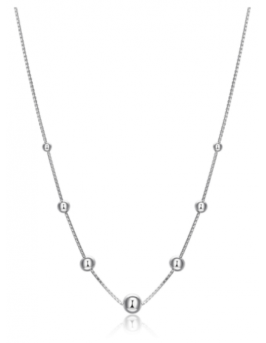 ELLE "ORB" RHODIUM PLATED SILVER NECKLACE 16"+3" EXTENSION 50% de réduction en Octobre 2024